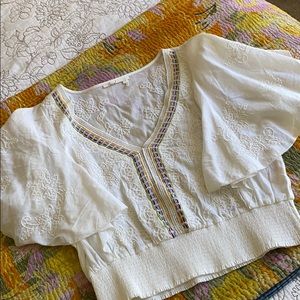 Flutter-sleeve Anthropologie blouse